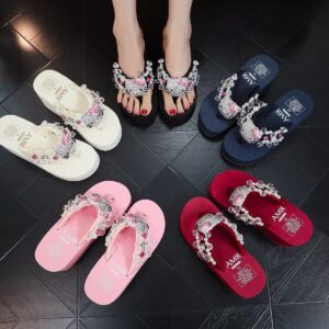 Women's Summer Chunky Slipper 2021 High Heel Sandals Flip Sizes 35-42