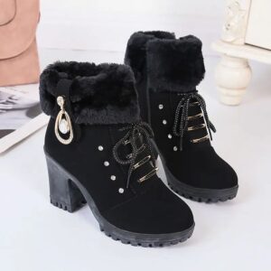 Winter boots for women with side zipper